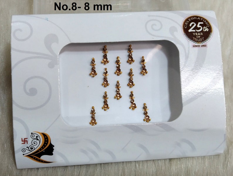 Gold Bridal Bindi Stickers: Long Face Jewels, Body Art Accessory - Etsy