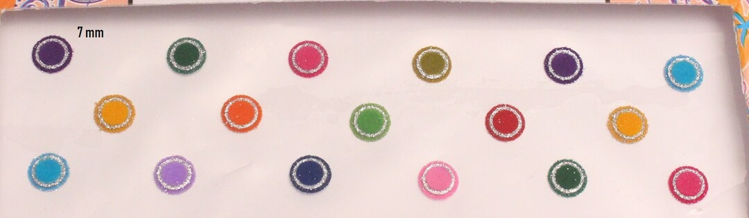 Sticker For Forehead Multicolor Round Bindi Stickers: Indian Forehead Jewelry (7mm, 8mm) - Etsy