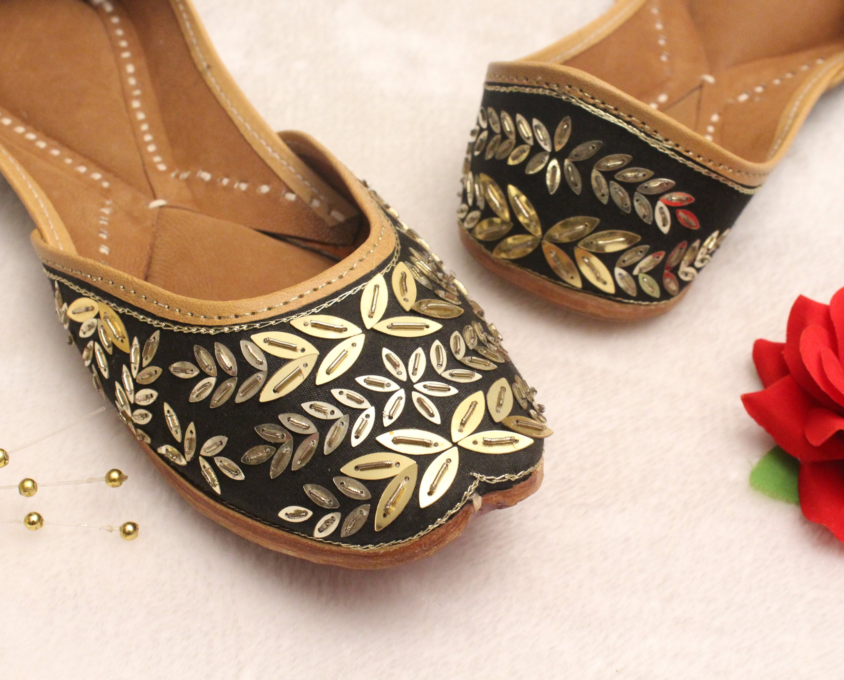 black and gold wedding shoes