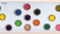 Colorful Velvet Bindis with Gold Stone Outline: Self Adhesive Face Stickers