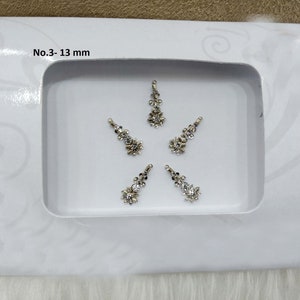 Silver Bindis Face Stickers ,Wedding Bindis,Stone Bindis,India Bindis,Bindis,Long Bindis,Self Adhesive Stickers/Silver face jewels