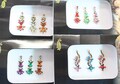 Colored Long Face Bindi Stickers: Bridal India Bindis (3 Pack)