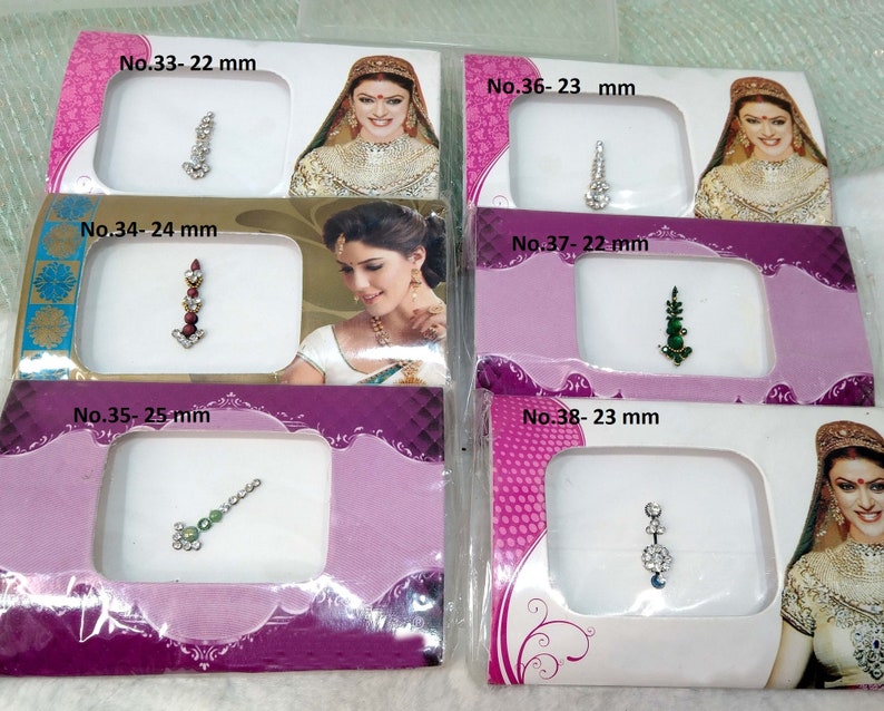 Long Multicolor Bindis: Self Adhesive Face Stickers - Etsy
