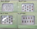 Long Multicolor Bindis: Self Adhesive Face Stickers