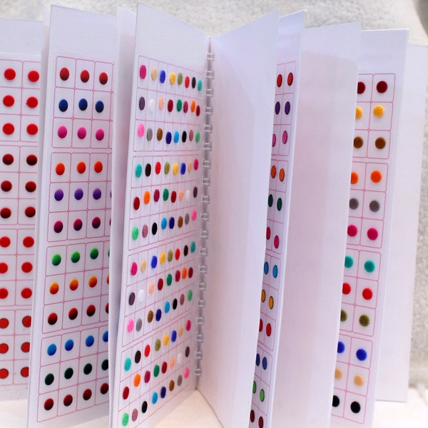 Bindi Plain round bindi Stickers ,960 Round Bindis,Colorful Bindis,Multicolor Face Jewels Bindis,Bindis book ,Self Adhesive Stickers