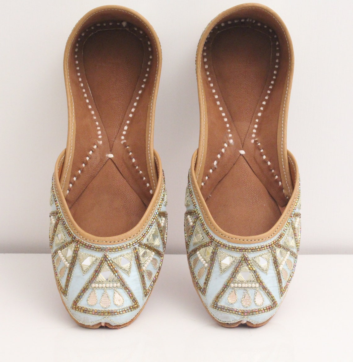 Indian Shoes/Women Shoes/Punjabi Jutti/Mint Indian Leather Etsy