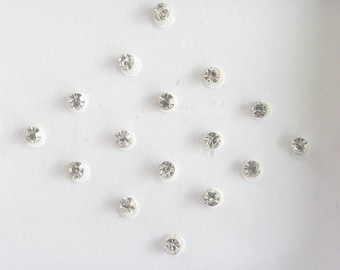 Zilveren Bindi Fake Nose Studs, Stick On Studs, Neusstickers, Fake Nose Zelfklevende Stenen, Diamond Bindi Stickers, 1mm 2mm 3mm Neus Studs