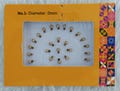 White Pearl Bindis Stickers: Gold & Silver Base, Self Adhesive Face Jewels
