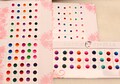 Multicolor Round Bindis: Velvet Face Jewels, Self Adhesive Stickers