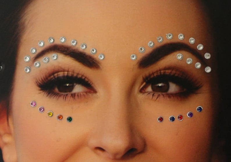 70 Stick on Face Gemsglitter Face Festival Jewels Etsy India