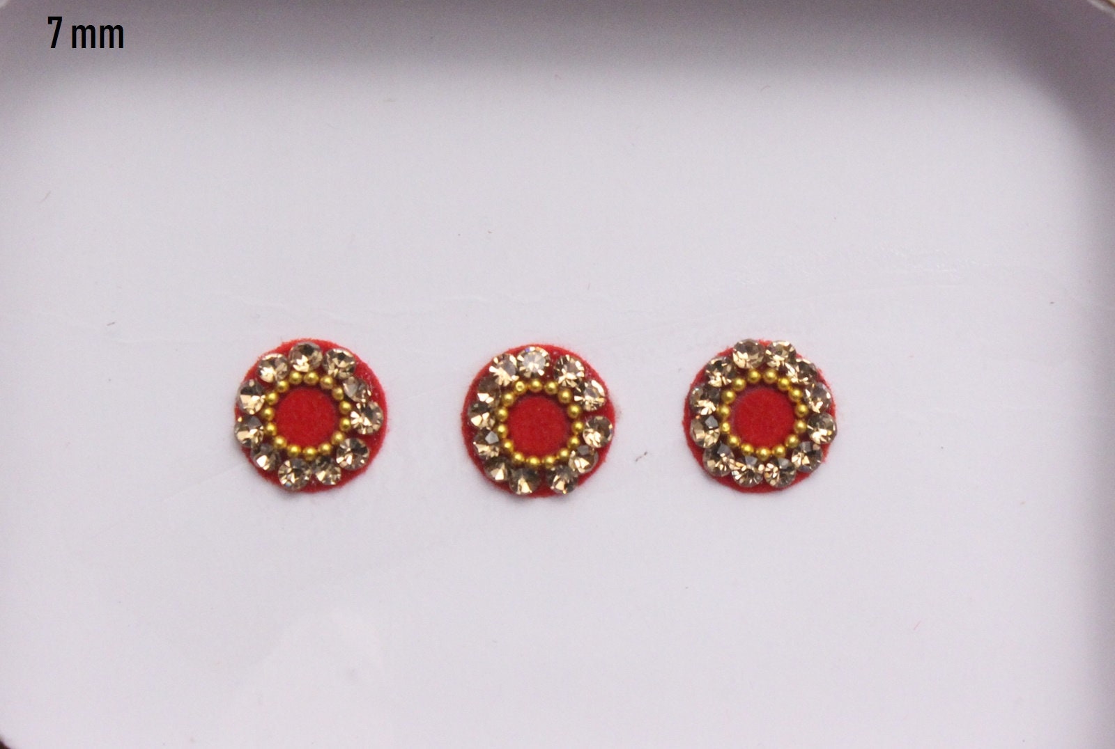 Sticker For Forehead Red & Gold Round Bindi Stickers: Indian Forehead Jewelry - Etsy