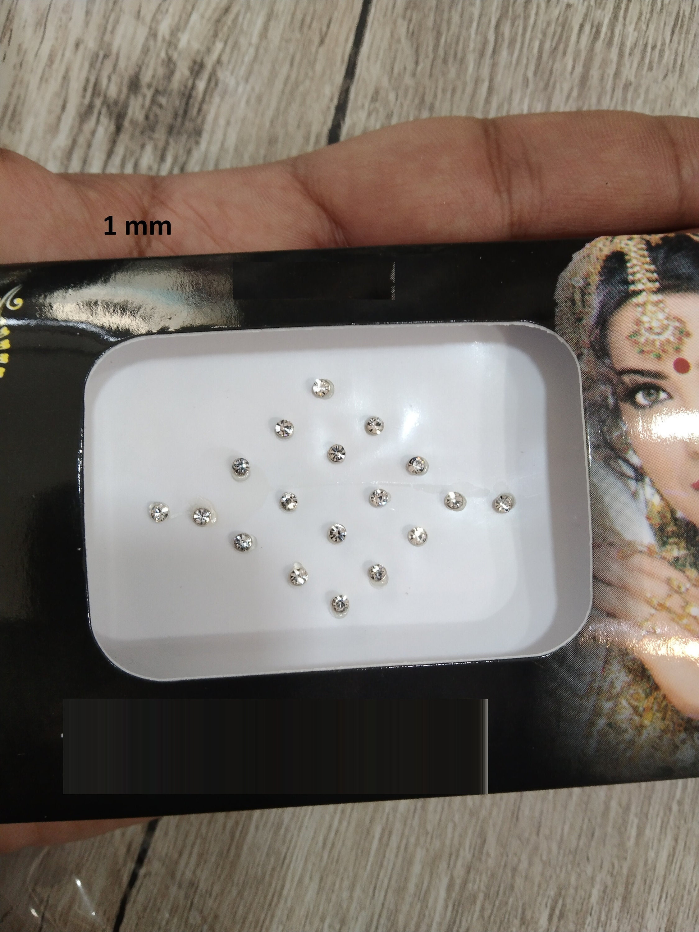 Silver Bindi Stickers: Self Adhesive Rhinestone Nose Studs (1mm-3mm) - Etsy
