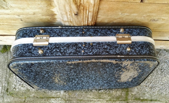 Vintage Cardboard Suitcase Distressed Travel Box … - image 4