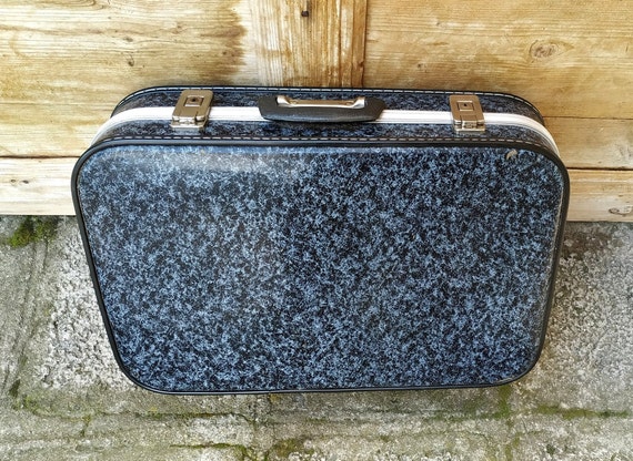 Vintage Cardboard Suitcase Distressed Travel Box … - image 6