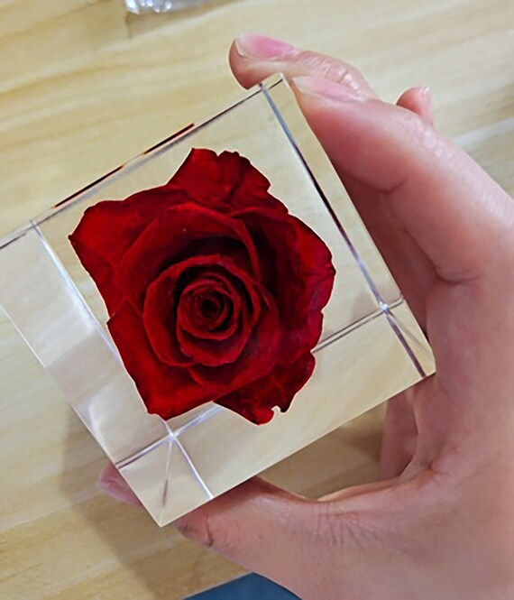 Rose Epoxy Resin Jewelry Personalized Furniture Decor Etsy