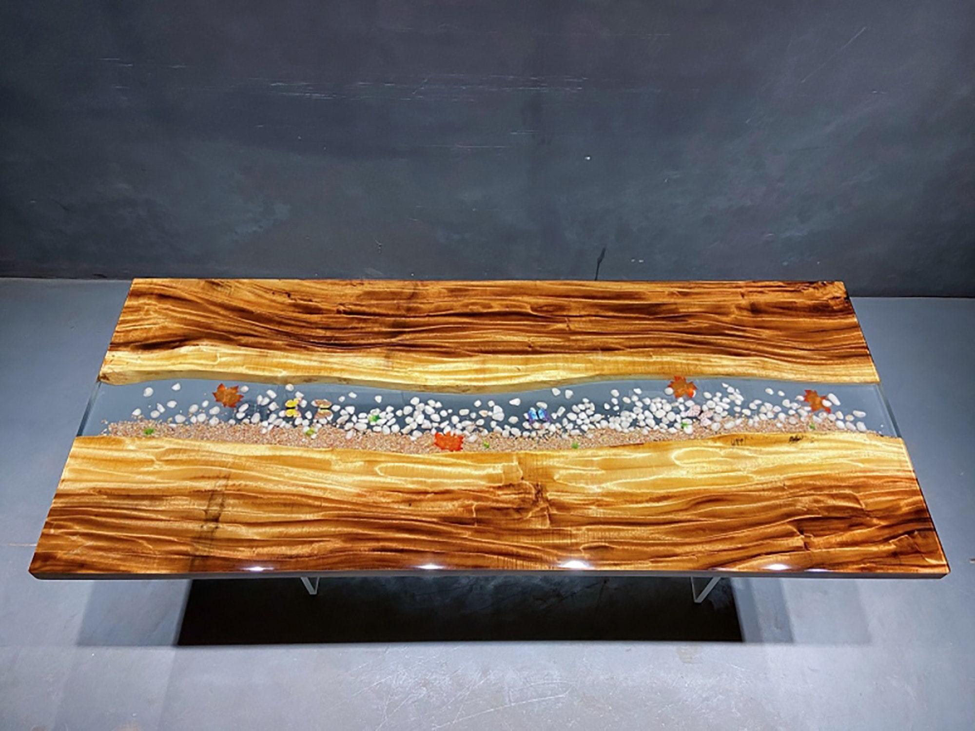 Fashion resin desktopCreative epoxy lake desktop Etsy