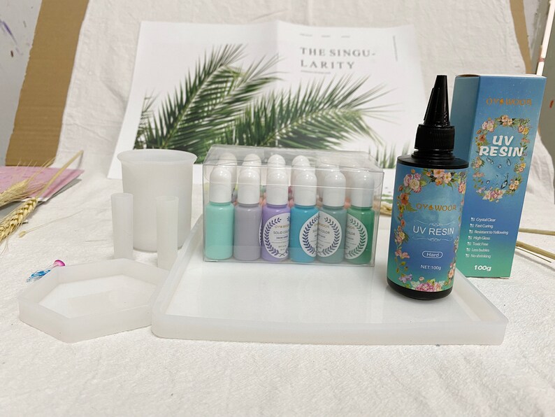 UV Resin Mold Starter Kit Molds And Pigments Resin Molds Etsy