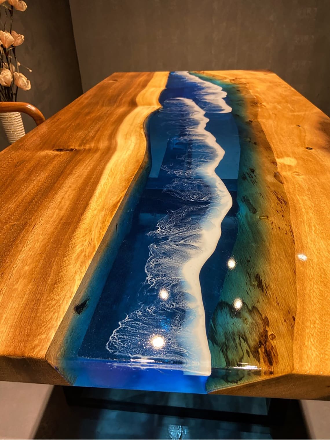 Fashion Ocean Wave Resin Table Epoxy Resin Ocean Table Etsy