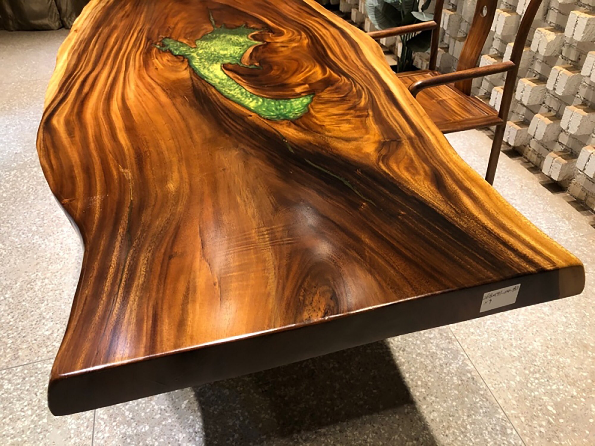 Walnut Resin Solid Wood Slab Epoxy Resin Tabletop Coffee Etsy