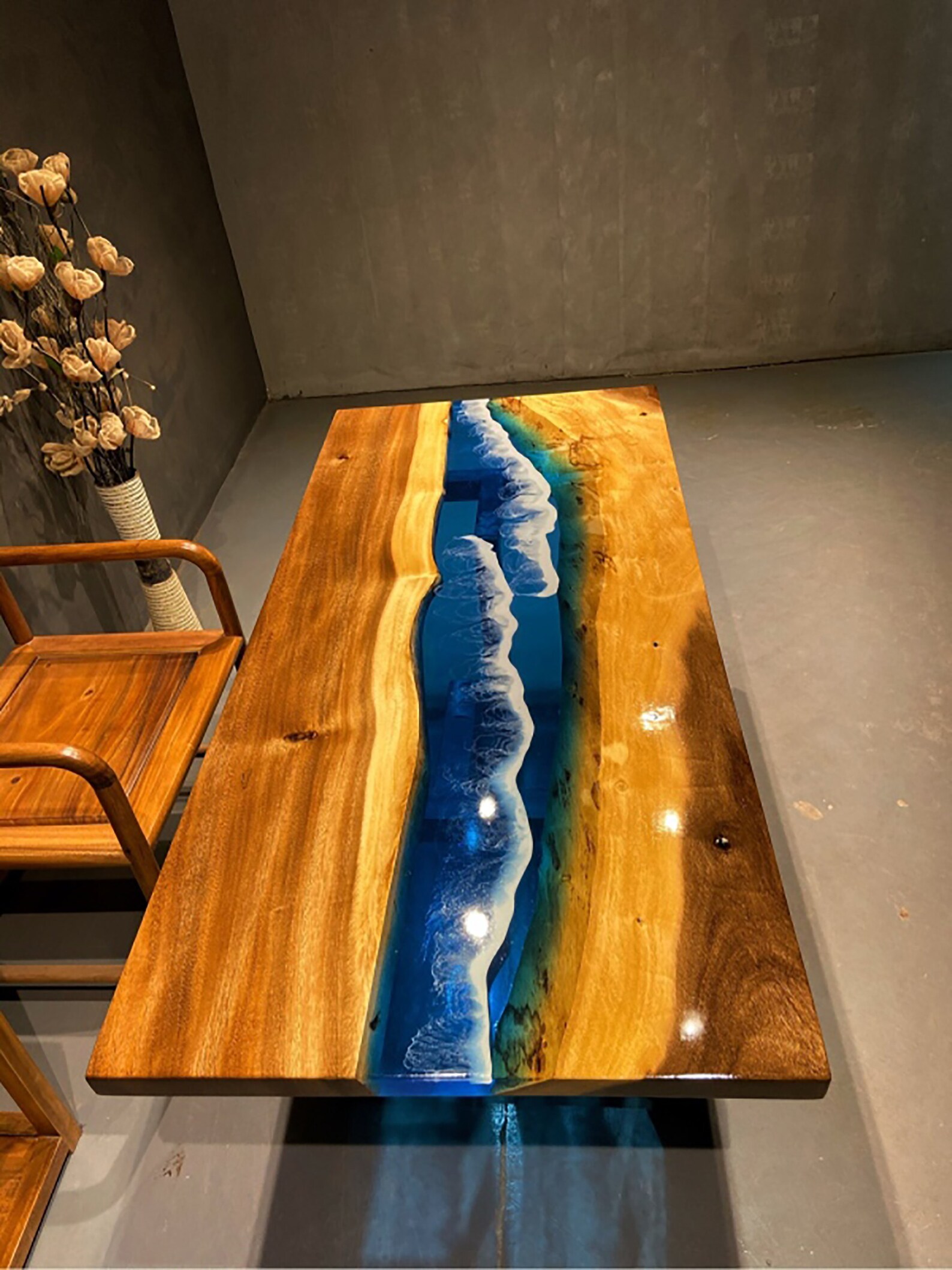 Fashion Ocean Wave Resin Table Epoxy Resin Ocean Table Etsy