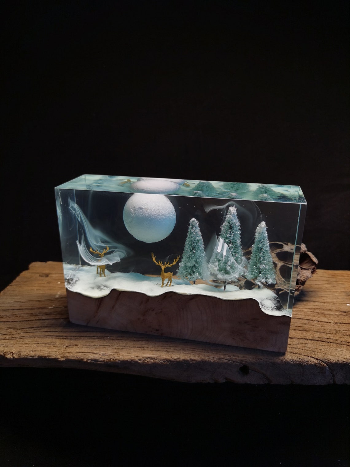 Christmas Epoxy Resin Ornaments Personalized Art Jewelry Etsy