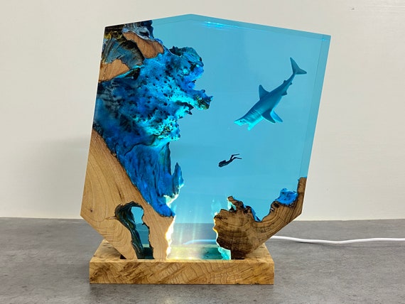 3d shark night on sale light