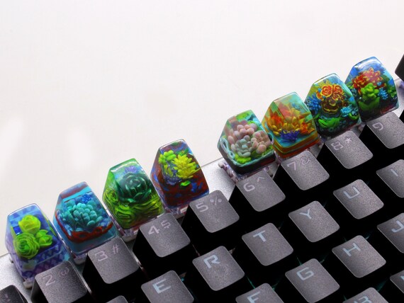 Transparent Plant Keycaps, Cherry Mx Keycaps, Resin Keycap Sets, Custom Color Keycaps, Gifts For Friends, OEM