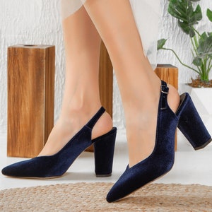 Blue Slingbacks Etsy Canada