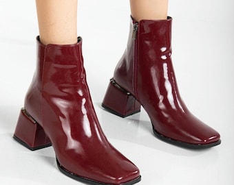 Marc fisher burgundy boots hotsell