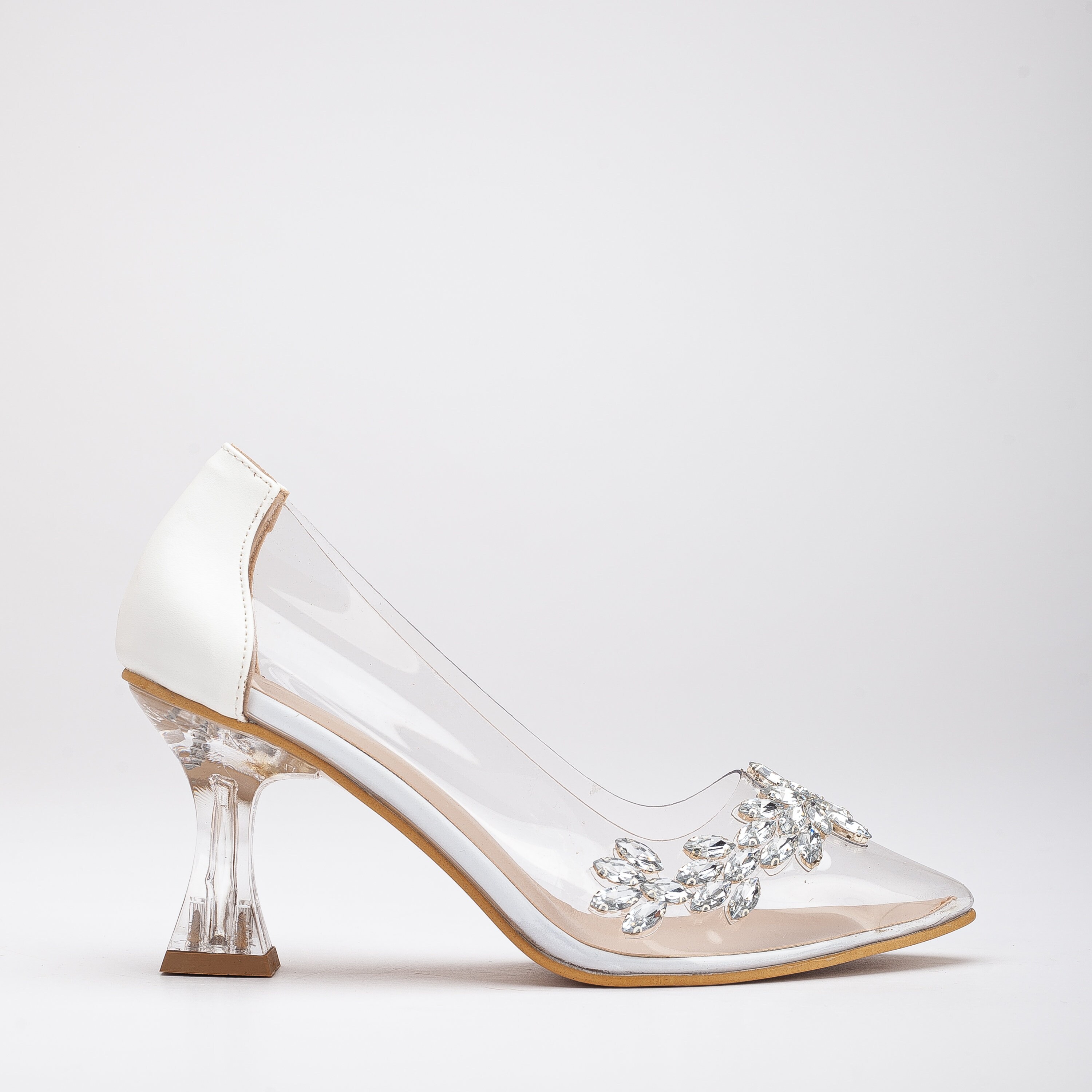 Glass wedding shoes deals