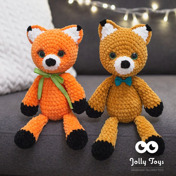 Personalisierter Amigurumi lustiger flauschiger Fuchs Orange Gehäkeltes Spielzeug Tier Ostern Geburtstag Home Decore flauschiges Geschenk lustiger Fuchs Valentinstag Geschenk