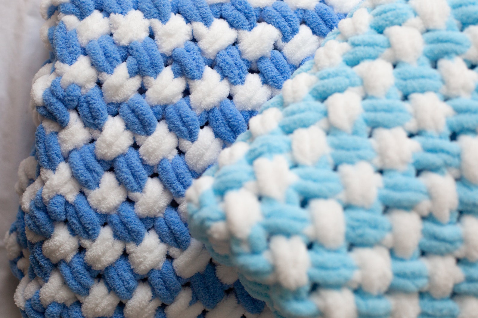 Blue Soft Baby Blanket Knit Baby Blanket Pram Blanket Baby Etsy