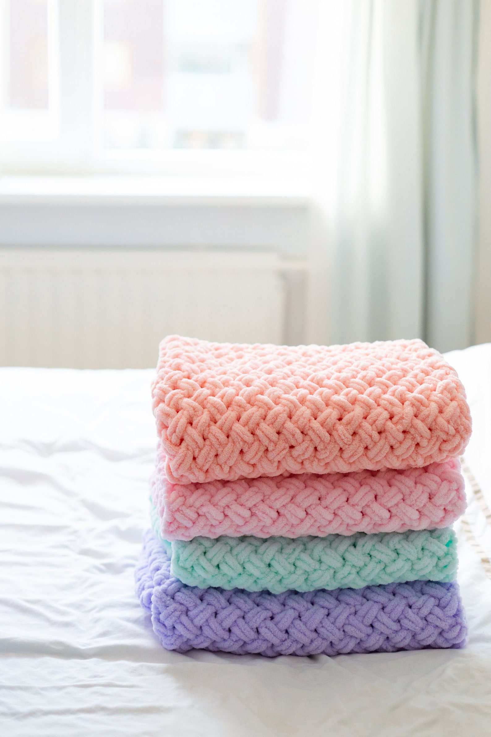 Pink Soft baby blanket Knit Baby Blanket Pram blanket Baby Etsy