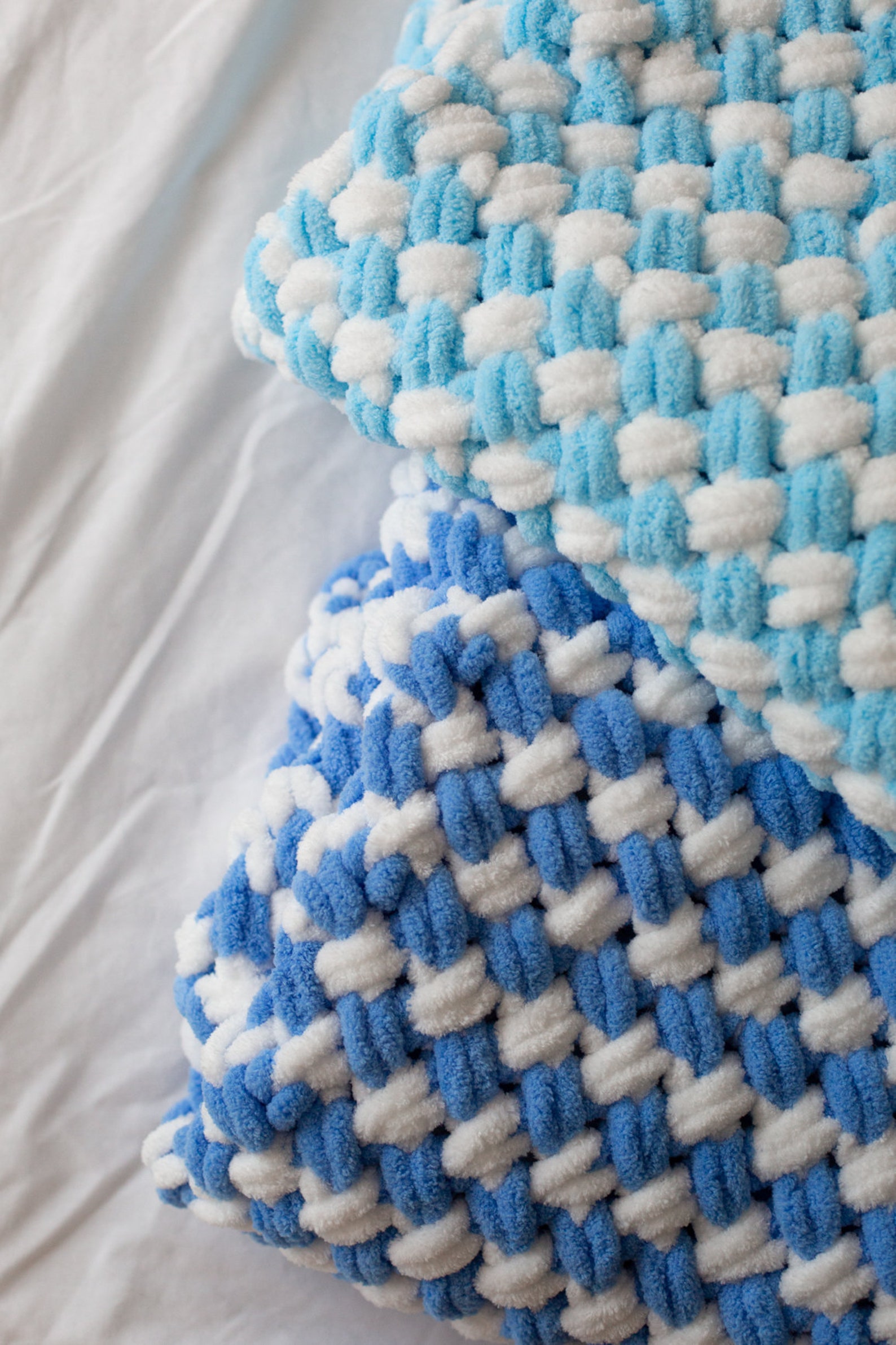 Blue Soft Baby Blanket Knit Baby Blanket Pram Blanket Baby Etsy