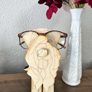 Wheaten Terrier Dog Eyeglasses Stand