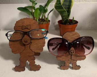 Poodle desktop eyeglasses holder
