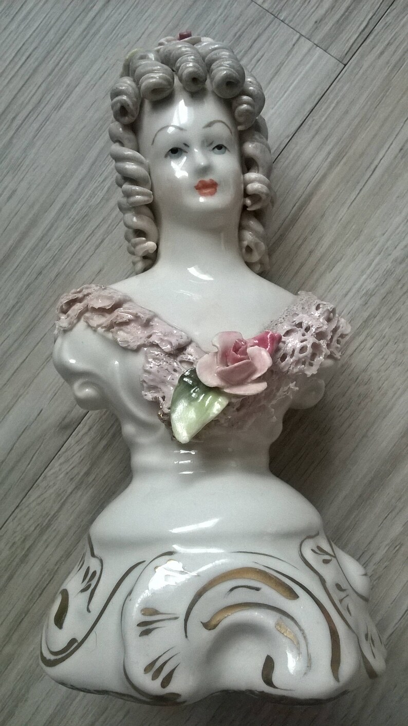 Vintage CORDEY Cybis Porcelain Bust Statue Figurine Woman Girl Etsy