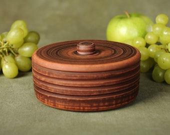 Ceramic Small Pot with Lid for Spices Handmade Sugar Bowl Honey Pot Rustic Baking dish Clay Casserole