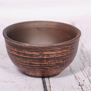 Handmade Clay Drinking Bowl Earthenware Bowl Tea Ceremony Rustic Soup