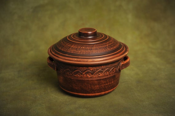Ceramic Clay Pot, Handmade Cooking Pot, Casserole dish, Ceramic Pot for  Baking