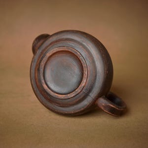 Handmade Teapot: Ceramic Clay Tea Kettle, Rustic Gift for Tea Lovers 34 oz image 6