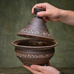 Handmade Ceramic Tagine Pot: Moroccan Cooking Casserole image 11