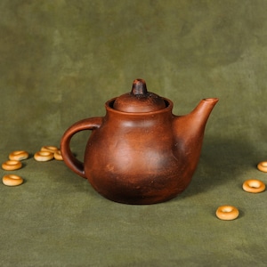 Keramische theepot Klei Waterkoker voor theeceremonie Thee Klei Handgemaakte theepot Aardewerk Woondecoratie Uniek cadeau
