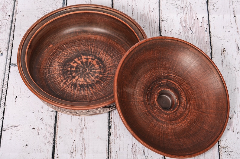 Handmade Clay Cooking Pot Frying Pan Organic Ceramics Baking | Etsy