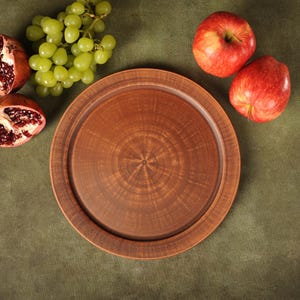 Ceramic Plate Large 11 inch Handcrafted Clay Dinner Plate Ceramic Dish for Pizza or Pasta  Round Terracotta Pottery Handcrafted Plate Set