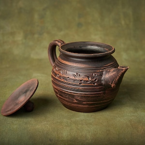 Handmade Ceramic Teapot Japanese Style Tea Ceremony Kettle