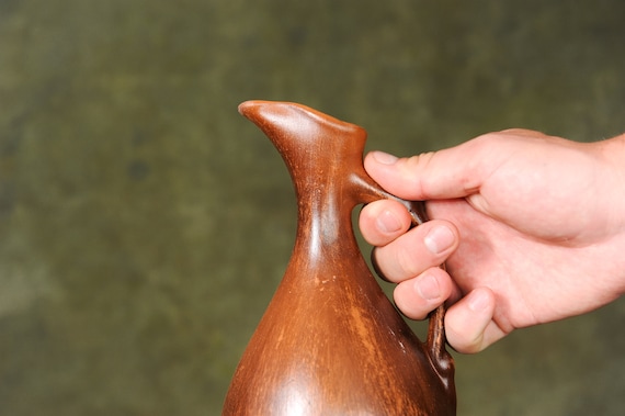 Handmade Small Clay Jug Ceramic Vessel for Wine Water Juice Milk Vodka  Pitcher