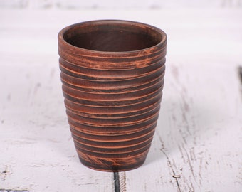 Handmade Clay glassful drinking glass handcrafted pottery tumbler ceramic cup shot glasses 200 ml