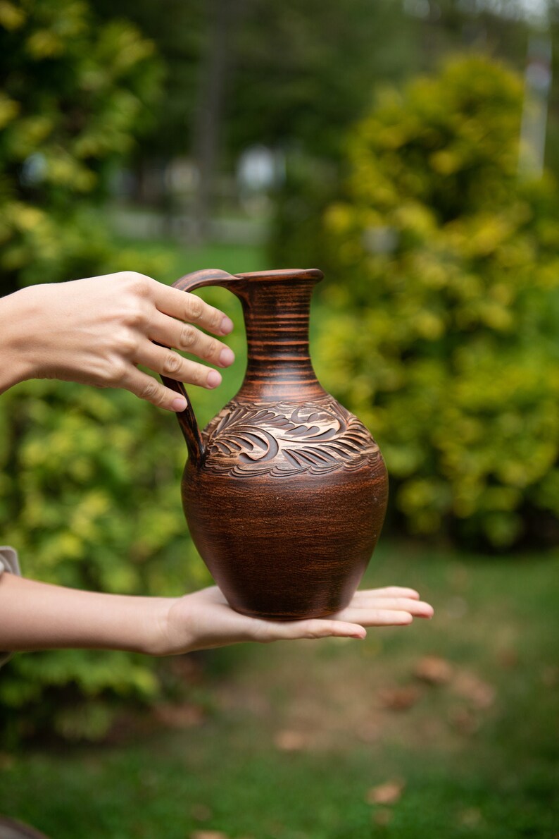 Handmade Jug of Clay Vessel Jugs for Wine Water Juice Milk Etsy