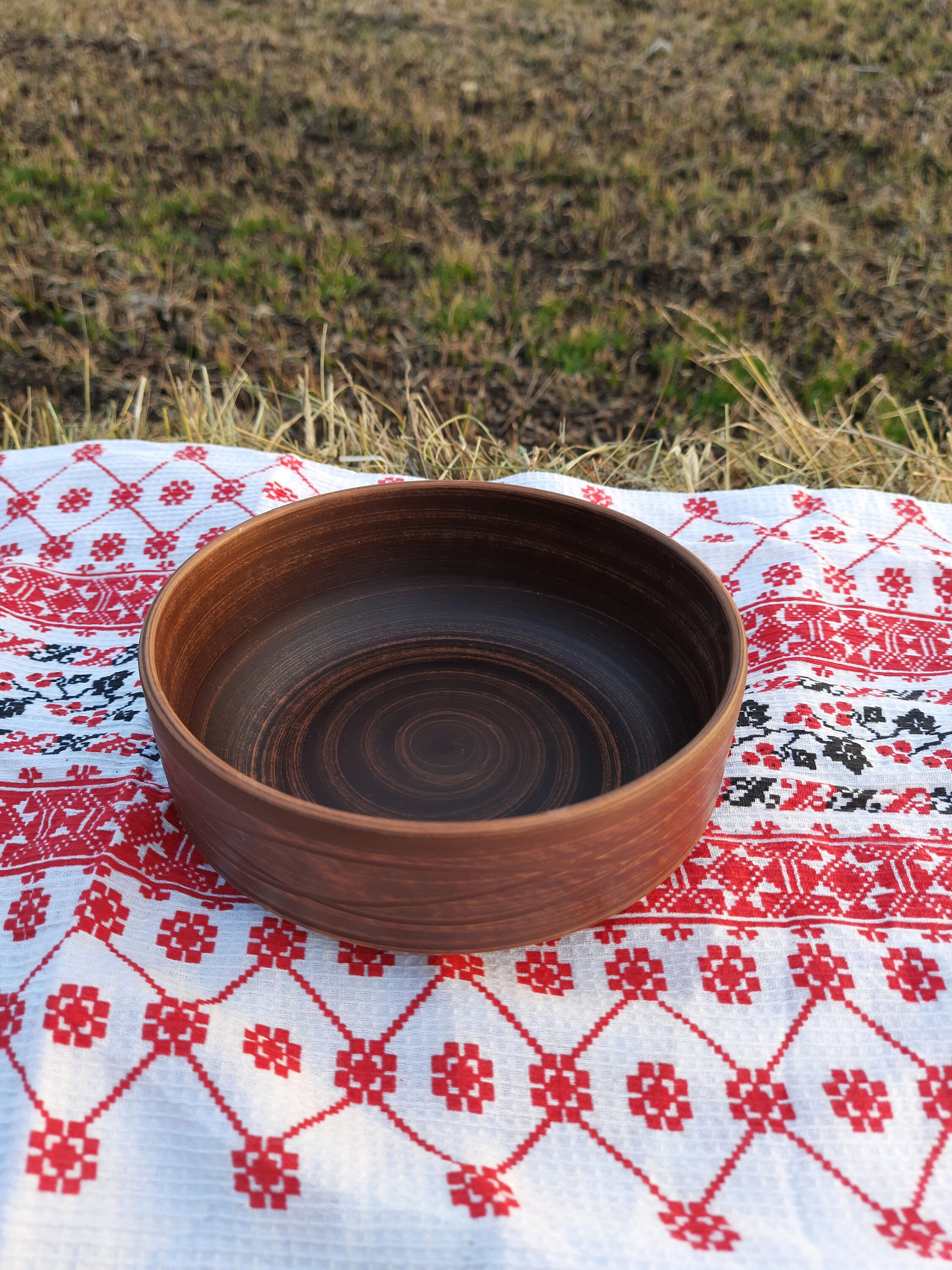 Clay Bowl Handmade Earthenware Bowl Rustic Soup Tureen Dish Etsy Canada